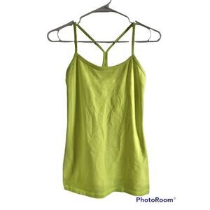 Lululemon Power Y Tank Top Womens size 6 Solid Yellow Yoga Athletic Top